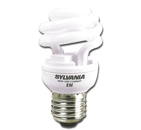 Bild von Sylvania Kompaktleuchtstoff Spirallampe Mini Lynx Fast Start Spiro / 600 Lumen / 12W / E27 / 220-240V / 2.700 K / 827 Homelight / A