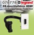 Bild von Legrand EB-Anschlußdose HDMI mit 15 cm Anschlußkabel / 1 Modul / weiß, Bild 1