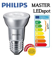 Bild von Philips MASTER LEDspot PAR Hochvolt-Reflektorlampe PAR20 / 515 Lumen / 6W / E27 / 220-240V / 3.000K / Warmweiß / 25° / A+ / dimmbar