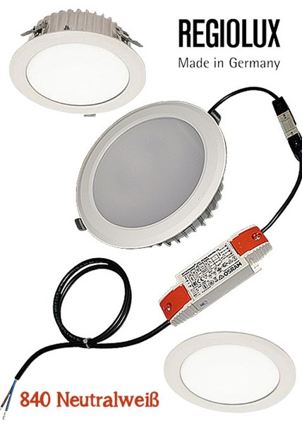 Bild von Regiolux Loda LED Einbauleuchte / 2.400 Lumen / 24W / 230V / 4.000K / inkl. LED 840 Neutralweiß