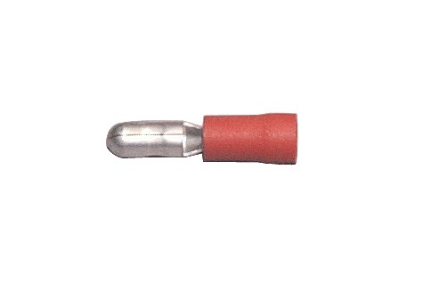 Bild von Rundstecker isoliert / 0,5-1,0 mm² / 4 mm / rot / 100 Stück