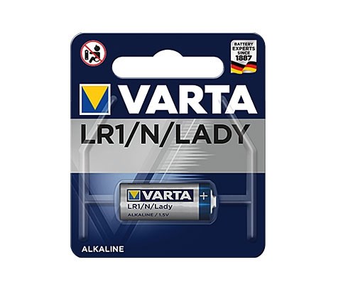 Bild von Varta Alkaline Professional Electronics LR1 Lady / 850 mAH / 1,5V / 1er Blister / V4001