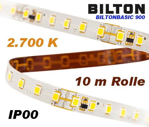 Bild von BILTONBASIC 900 Lineares LED Lichtband 24 V DC / 10 W/m / IP00 / 2.700K / 10 m / Warmweiß