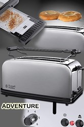 Bild von Adventure 2-Schlitz-Langschlitz-Toaster 1.600 Watt mit 6 einstellbaren Bräunungsstufen und 2 extra breiten Toastschlitzen