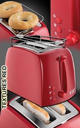 Bild von Textures Red Toaster mit 6 einstellbare Bräunungsstufen / 850 Watt