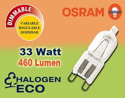 Bild von HV Halogen-Stecksockellampe HALOPIN ECO 66733 / 460 Lumen / 33W / G9 / 230V / 2.700 K / Warmweiß dimmbar