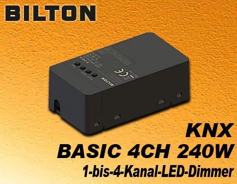 Bild von Bilton KNX LED-Dimmer BASIC 4CH 240W 12-24 DC max. 10A IP20