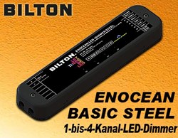 Bild von Bilton ENOCEAN BASIC STEEL LED Dimmer 200W 12-24 DC max. 4x2,2 A IP20
