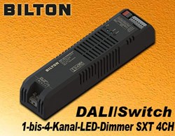 Bild von Bilton DALI/Switch LED-Dimmer SXT 4CH 100W 220-240 AC max. 1x4 / 2x2 / 3x1,3 / 4x1 IP20