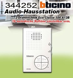 Bild von Legrand Bticino Audio-Hausstation 2-Drahttechnik Eco Classe 100 A12B weiß