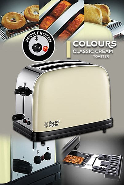 Bild von Russel Hobbs Colours Classic Cream Toaster / 1.100 Watt