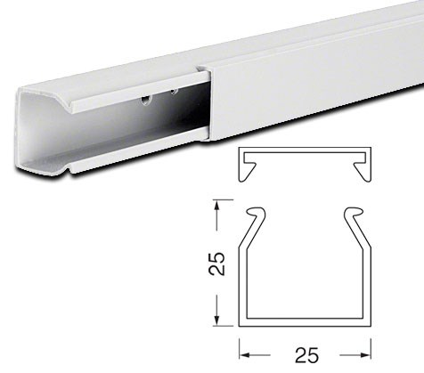 Bild von Hager Leitungsführungskanal aus PVC LF 25x25mm / verkehrsweiß