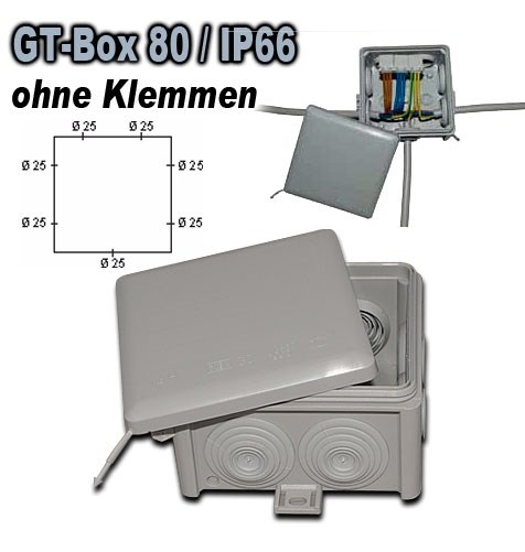 Bild von GT Box 80 IP66 ohne Klemmen / grau