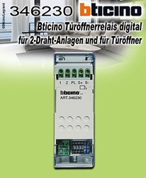 Bild von Bticino Türöffnerrelais digital für 2-Draht-Anlagen und für Türöffner