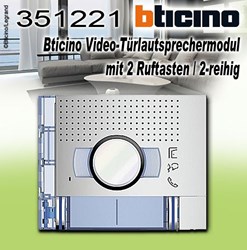 Bild von Bticino Allmetal Frontblende mit 2 Ruftasten / 2-reihig für Video-Lautsprechermodul Art. 351200