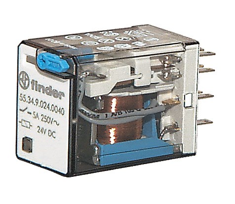 Bild von Miniatur-Industrie-Relais 4 Wechsler 12 V-AC