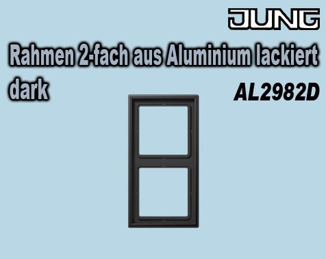 Bild von Jung Rahmen 2-fach / 81 x 152 mm / für waagerechte und senkrechte Kombination - dark lackiertes Aluminium