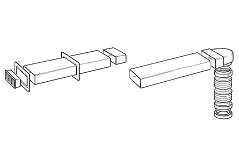 Bild von Flachkanal-Bausatz System 125 / Ø 127 mm / L 1 m