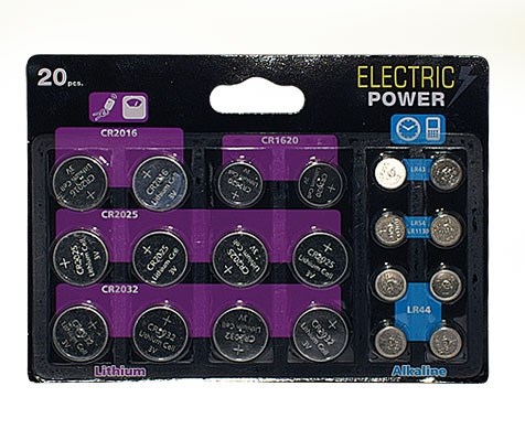 Bild von Varta Knopfzellen Electronic Power Multipack gemischt mit 20 x Lithium / Alkaline Batterien geblistert