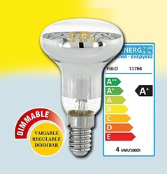 Bild von LED-Filament-Reflektorlampe R50 / 340 Lumen / 4W / E14 / 230V / 2.700 K / Warmweiß - dimmbar