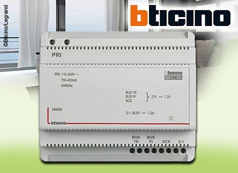 Bild von Bticino Netzgerät Video 2-Draht 6 TE - inkl. 1 Stück Konfigurator zur Erweiterung auf ein Einfamilienhaus