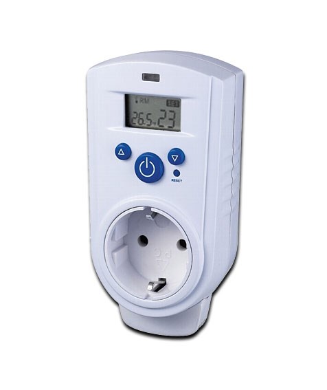 Kober. Steckdosen-Thermostat ST-35 digi / max. 3500W, 5-30°C, EIN/AUS/AUTO,  230V für Heiz- und Klimageräte