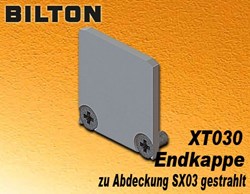 Bild von Bilton Endkappe zu Abdeckung SX03 gestrahlt L2 x B23 x H24,2 mm