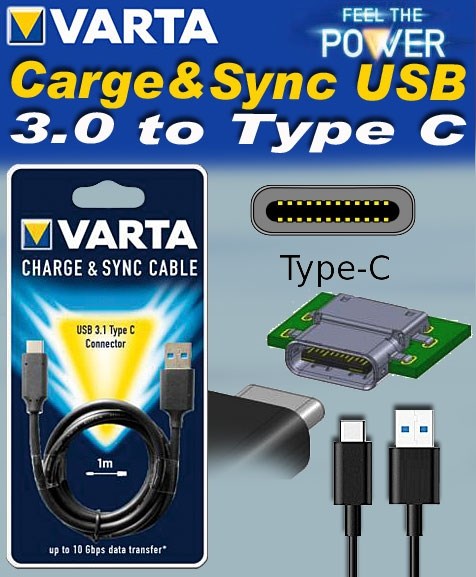 Bild von Varta Carge&Sync USB 3.0 to Type C