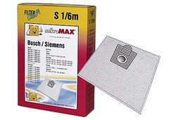Bild von 4er Packung Papierfilter S1/6m - Bosch / Siemens + 1 Mikrofilter