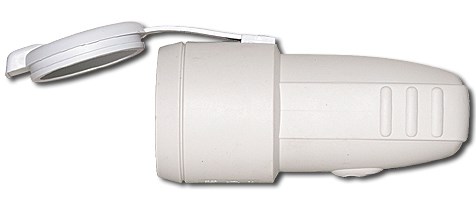 Bild von Gummi-Schukokupplung IP44, 16A / hellgrau