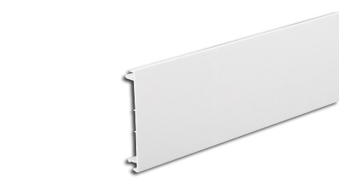 Bild von PVC Brüstungskanal Projekt-Oberteil reinweiß 80 mm / verkehrsweiß