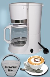 Bild von Kaffeemaschine mit Glaskanne für 12 Tassen / 1.2 l / 680 W