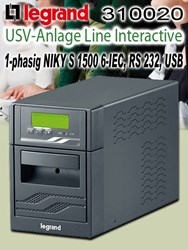 Bild von USV-Anlage Line Interactive 1-phasig VI-SS / NIKY S 1500 6-IEC, RS 232, USB / mit 6 IEC-Steckdosen 1500VA / 900W / Intelligente Mikroprozessorsteuerung