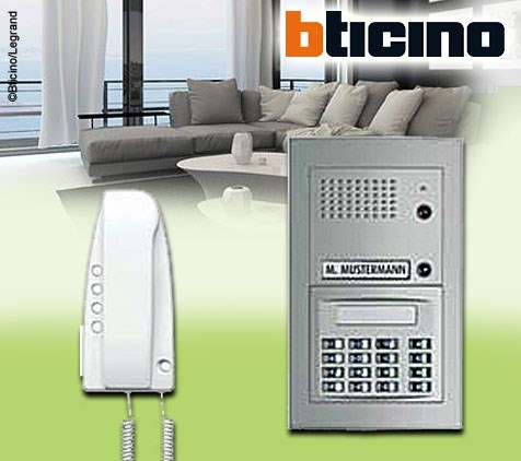 Bild von Bticino Einfamilienhaus-Set Sfera Modular / Sprint analog mit Codelock alu