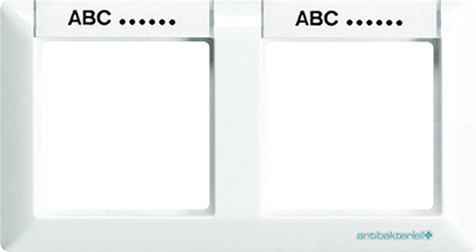 Bild von Rahmen, 3fach, antibakteriell, Schriftfelder, für waagerechte Kombination   / Art. ABAS 5830 NA WW