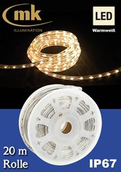 Bild von LED Rope Light 30 - PVC-Lichtschlauch mit 600 warmweißen LEDs / 20m Rolle / 30 W / 36V / für den Aussenbereich IP67 / schneidbar je 0,33 m