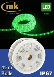 Bild von LED Rope Light 30 PVC-Lichtschlauch mit 1.350 grünen LEDs / 45m Rolle / 220-240V/ 2.400 K / 157,5 W / für den Aussenbereich IP67 / 1m / Segment / kürzbar per 1m