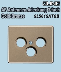 Bild von Jung AP Antennen Adeckung 3-fach Gold-Bronze