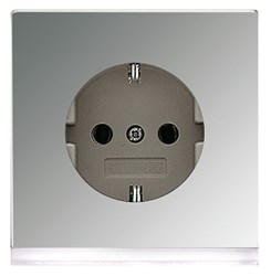 Bild von SCHUKO-Steckdose, 16 A 250 V ~, Berührungsschutz, weißes LED-Orientierungslicht   / Art. GCR 2520-O LEDW