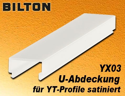 Bild von Bilton U- Abdeckung für Y- Serie satiniert L2000 x B17,5 x H9,5 mm