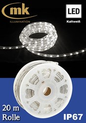 Bild von LED Rope Light 30 - PVC-Lichtschlauch mit 600 kaltweißen LEDs / 20m Rolle / 30 W / 36V / für den Aussenbereich IP67 / schneidbar je 0,33 m