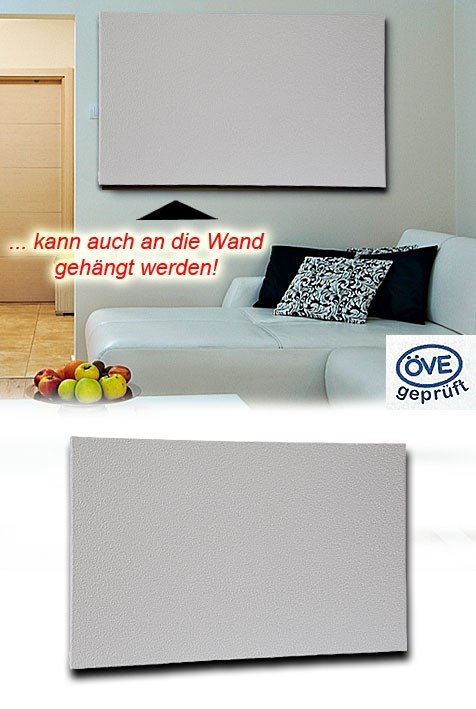 Bild von Infrarotheizpaneel Victory HVH600 mit 1,5m Zuleitung und Uni-Stecker weiß - für die Wand- und Deckenmontage IP44 / 600W / 230V / für 15-30 m3 / 12240 x 612 x 30 mm