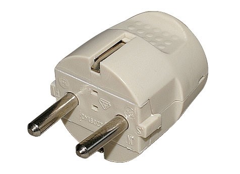 Bild von Schukostecker 2 polig / beige
