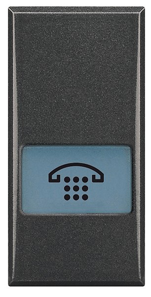 Bild von Symbolwippe für Axialschalter bedruckt mit  • Telefon •  1-modulig Anthrazit
