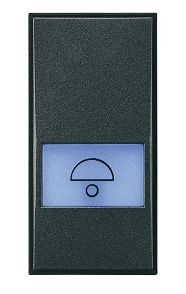Bild von Symbolwippe für Axialschalter bedruckt mit  • Glocke •  1-modulig Anthrazit