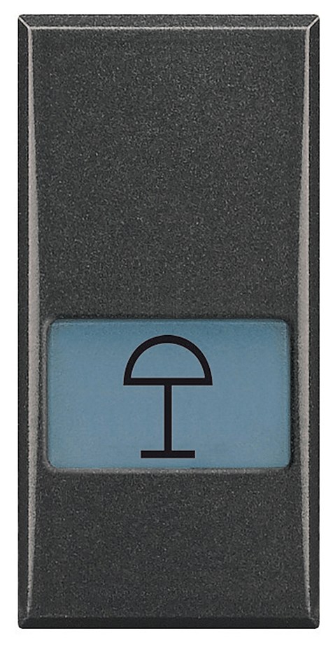 Bild von Symbolwippe für Axialschalter bedruckt mit  • Tischlampe •  1-modulig Anthrazit