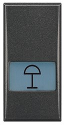 Bild von Symbolwippe für Axialschalter bedruckt mit  • Tischlampe •  1-modulig Anthrazit