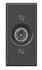Bild von TV-End-/Einzel-/Durchgangsdose, 9,5 mm Durchmesser männlich, 1-modulig Anthrazit, Bild 1
