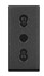 Bild von Steckdose 2-polig+E 10/16A 250V AC Kinderschutz, Schraubklemmen (SK) Anthrazit, Bild 1
