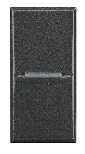 Bild von Taster 1-polig Öffner 10A 250V AC geeignet für austauschbare Wippen Anthrazit